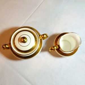 Buckimgham Minton creamer and sugar bone china